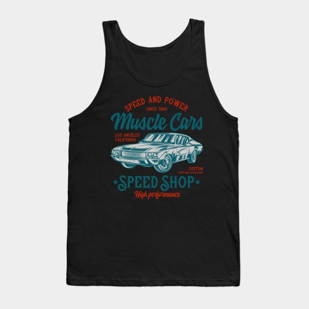 Muscle Cars Tank Top by Jirka Svetlik